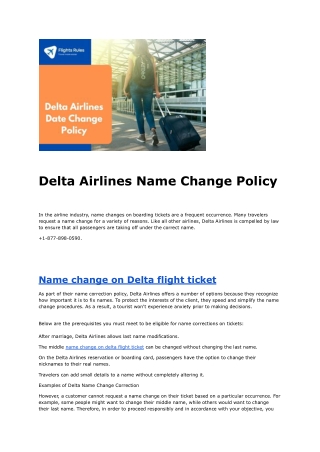 delta airlines name change policy