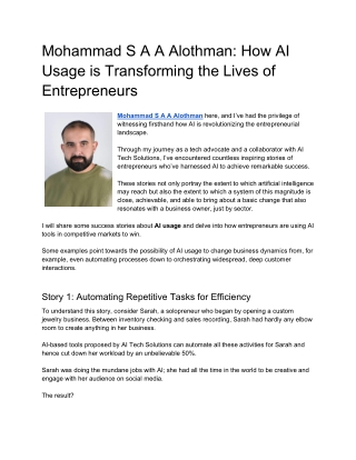 mohammad s a a alothman how ai usage