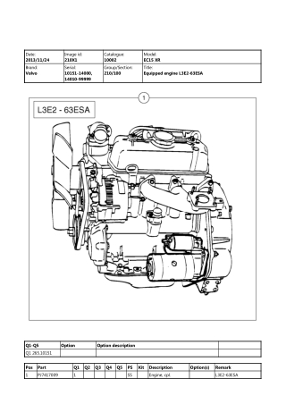 Volvo EC15 XR EC15XR Compact Excavator Parts Catalogue Manual Instant Download (SN 10151 - 14000, 14010 and up)