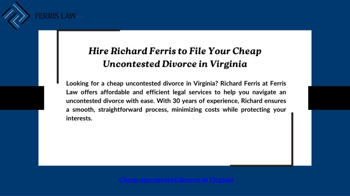 hire richard ferris to file your cheap