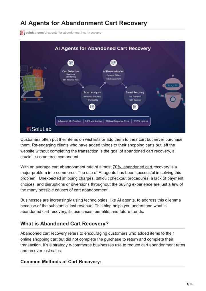 ai agents for abandonment cart recovery