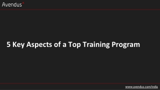 5 Key Aspects of a Top Training Program