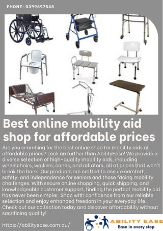 Best online mobility aid shop for affordable prices