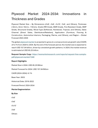 Plywood Market Size, Share, Forecast by 2035