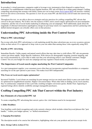 “Crafting Compelling PPC Ads That Convert in the Pest Industry”