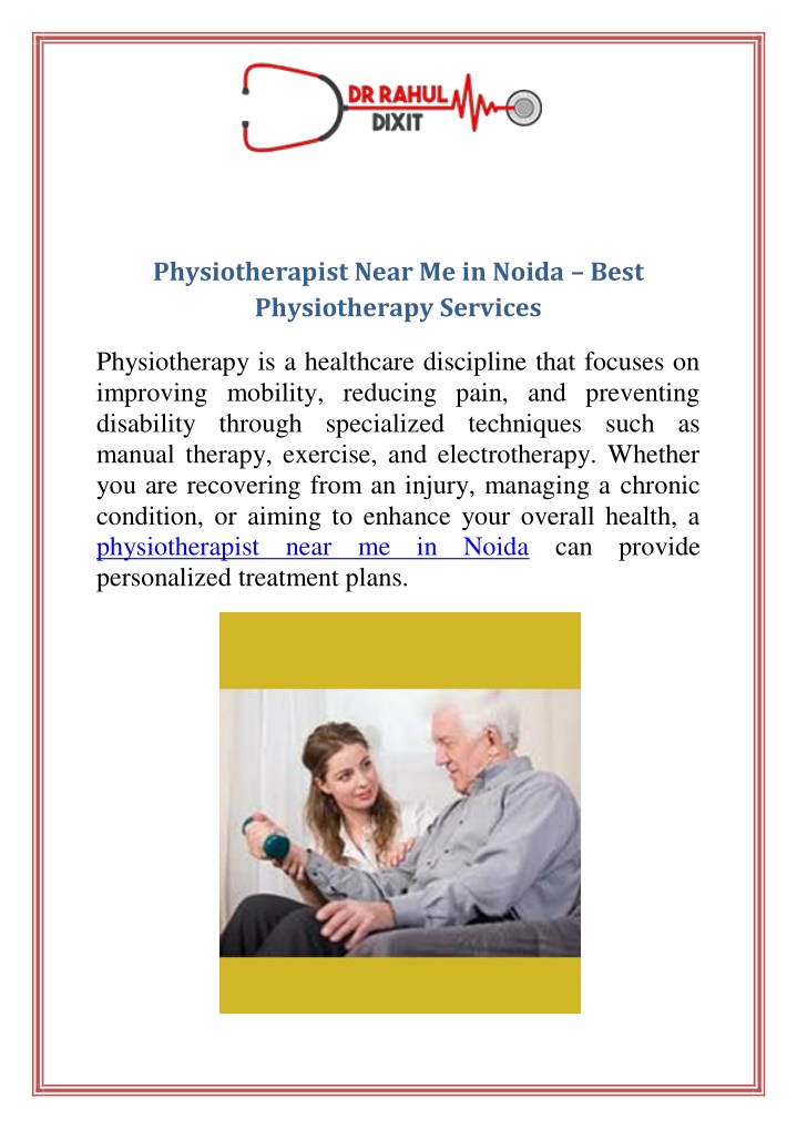 physiotherapist near me in noida best