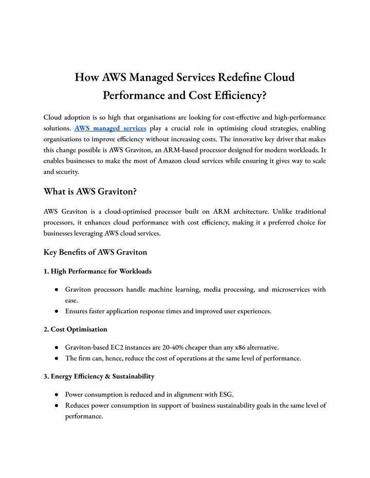 how aws managed services rede ne cloud