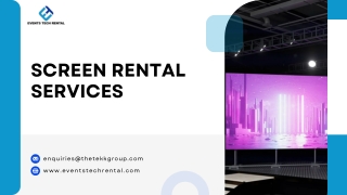 Event Screen Rentals | High-Quality Displays for Hire