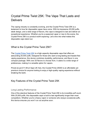 crystal prime twist 25k the vape that lasts