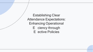 establishing clear attendance expectations