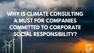 Why is Climate Consulting a Must for Companies Committed to Corporate Social Res