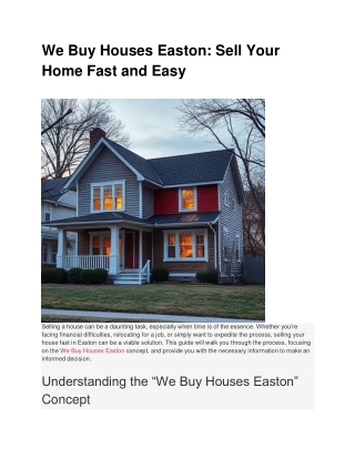 We Buy Houses Easton_ Sell Your Home Fast and Easy