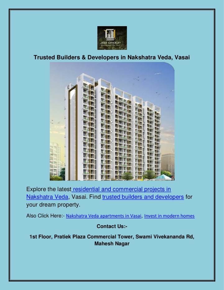 trusted builders developers in nakshatra veda