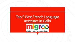 French language course in Delhi