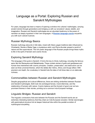 SIFIL- Language as a Portal_ Exploring Russian and Sanskrit Mythologies