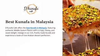 Best Kunafa in Malaysia