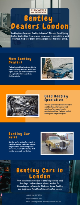 Bentley, Rolls-Royce cars dealership specialists in Hanwell, London