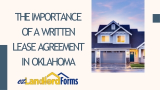 Why Oklahoma Landlords Need a Written Lease Agreement?