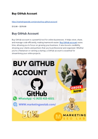 buy github account