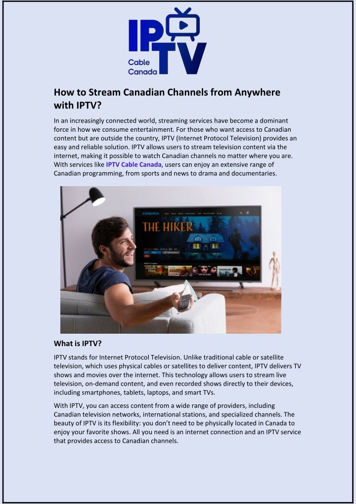 how to stream canadian channels from anywhere