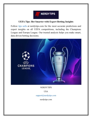 UEFA Tips Bet Smarter with Expert Betting Insights