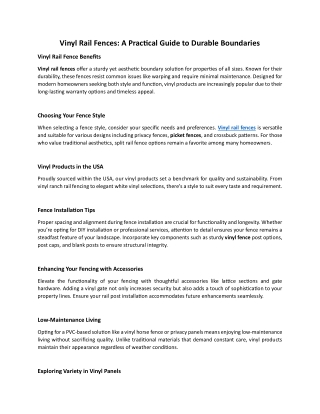 vinyl rail fences a practical guide to durable