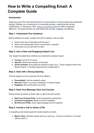 how to write a compelling email a complete guide