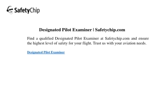 Designated Pilot Examiner  Safetychip.com