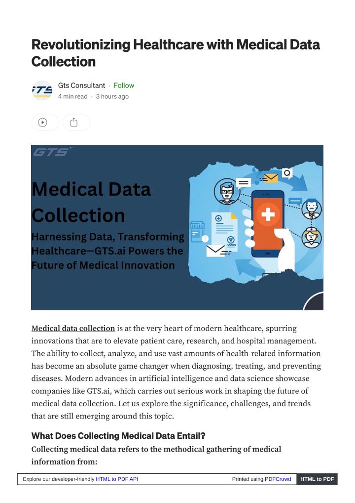 revolutionizing healthcare with medical data