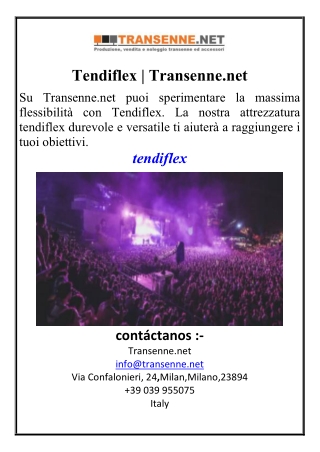 tendiflex transenne net su transenne net puoi