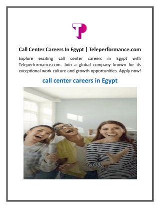 call center careers in egypt teleperformance com
