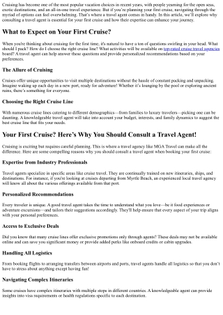 cruising has become one of the most popular