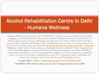 Best Alcohol Rehabilitation Centre In Delhi NCR - Humana Wellness