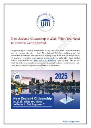 New Zealand Citizenship in 2025 What You Need to Know to Get Approved