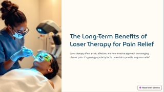 The Long-Term Benefits of Laser Therapy for Pain Relief