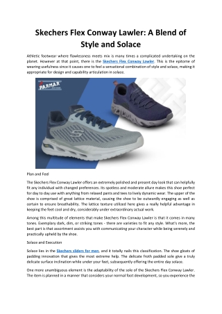 Skechers Flex Conway Lawler: A Blend of Style and Solace