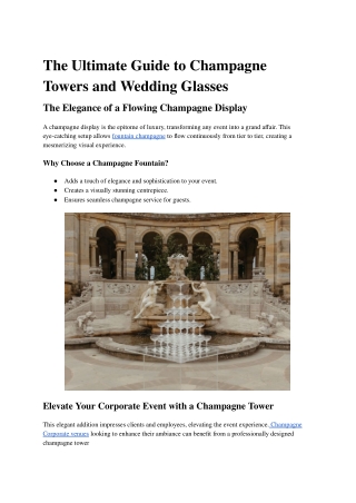 The Ultimate Guide to Champagne Towers and Wedding Glasses (2)