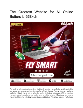 the greatest website for all online bettors