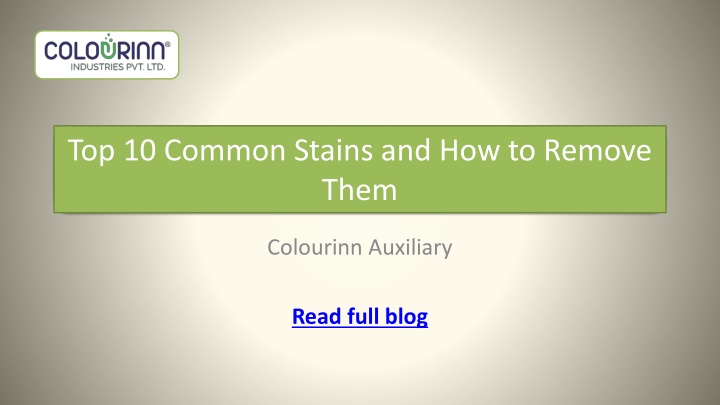 top 10 common stains and how to remove them