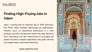 Finding High-Paying Jobs in Jaipur