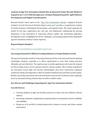 analysis of app test automation market size
