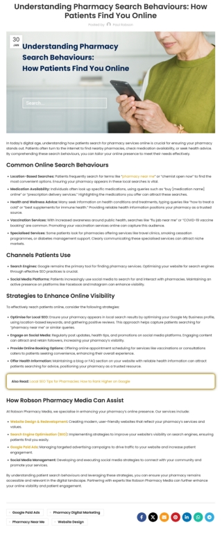 Understanding Pharmacy Search Behaviours How Patients Find You Online