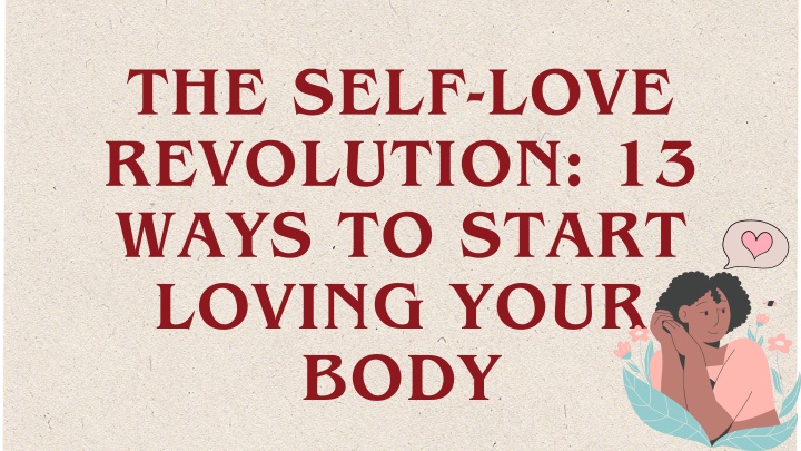 the self love revolution 13 ways to start loving