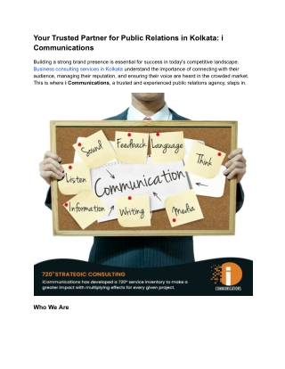 Your Trusted Partner for Public Relations in Kolkata_ i Communications