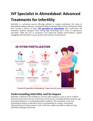 IVF Specialist in Ahmedabad