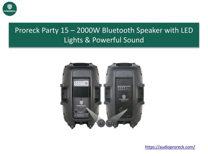 proreck party 15 2000w bluetooth speaker with