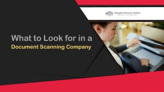 What to Look for in a Document Scanning Company