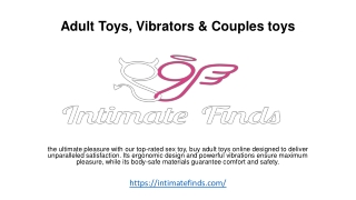 Intimate Finds | Adult Toys, Vibrators & Couples toys