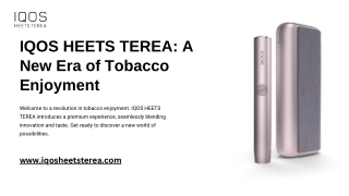 IQOS HEETS TEREA A New Era of Tobacco Enjoyment