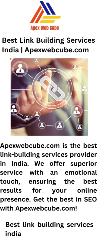 Best Link Building Services India  Apexwebcube.com